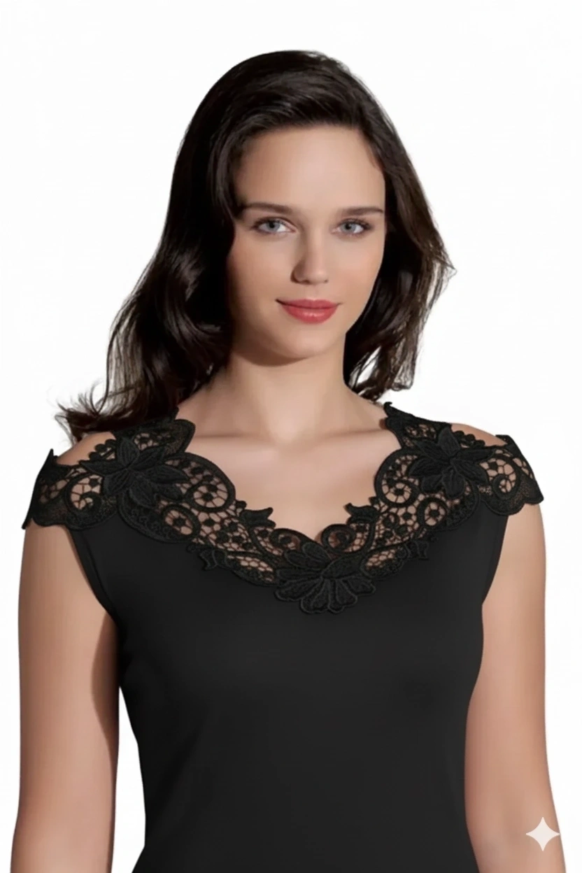 Şahinler Arkası Güpürlü Atlet B396