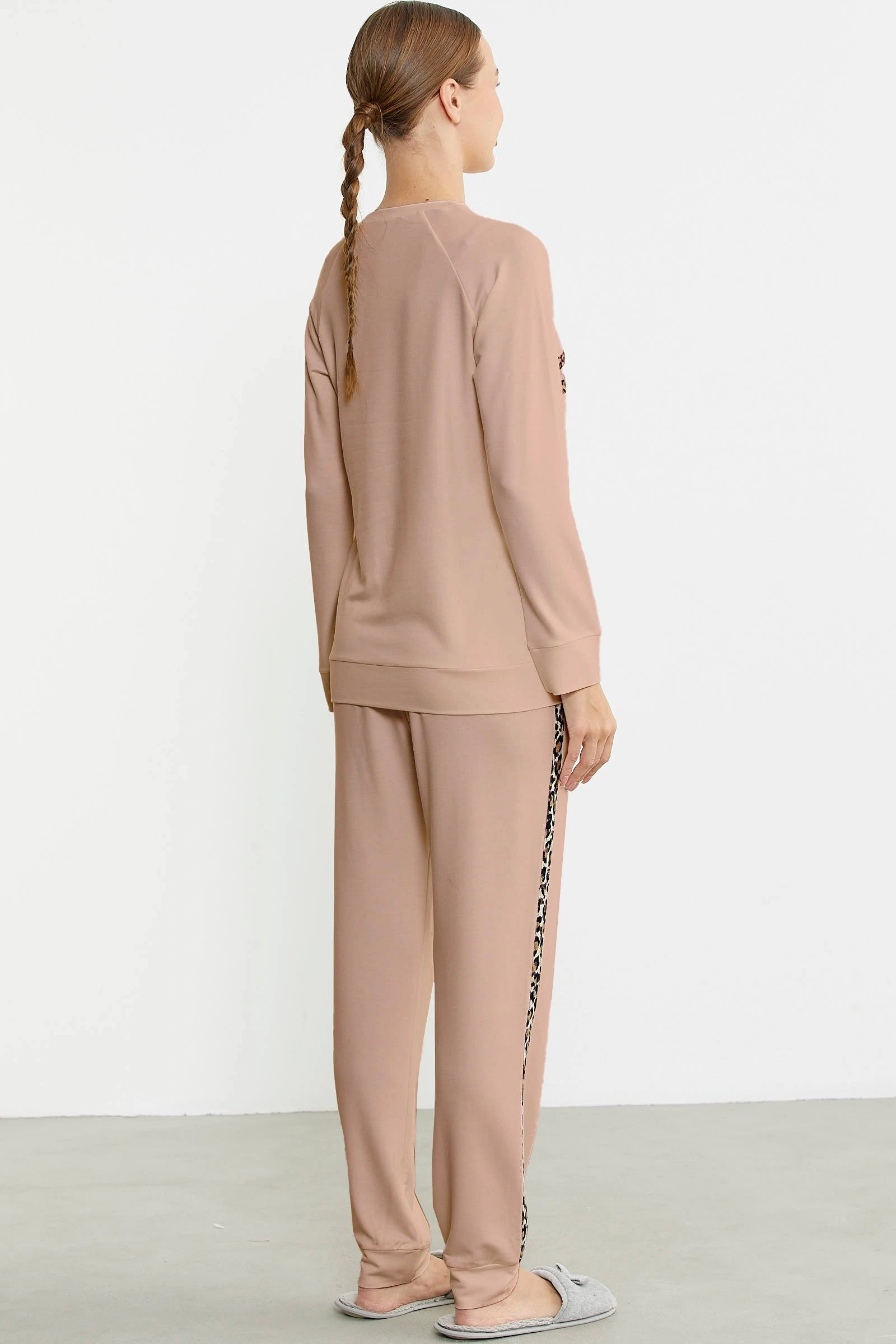 Sementa 76446 Leopar Çizgili Jogger Pijama Takım