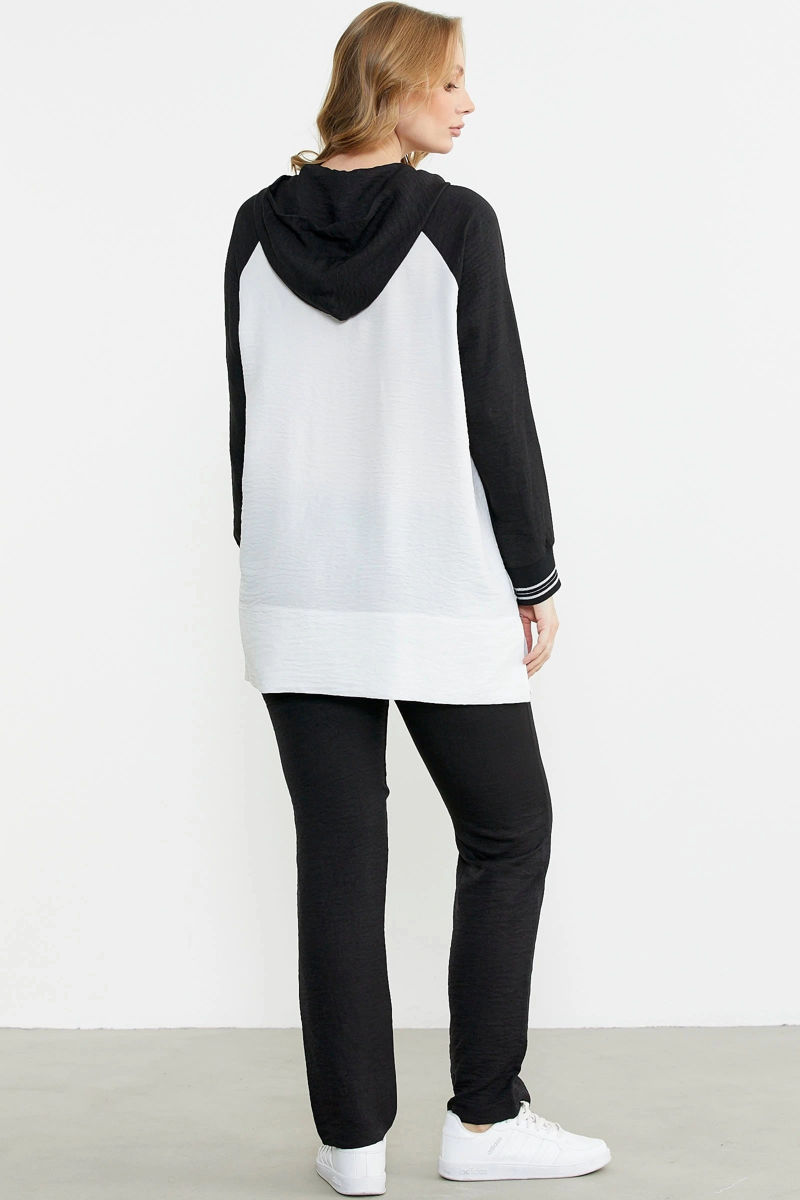 Sementa 76448 Keten Görünümlü Kapüşonlu Tunik Takım