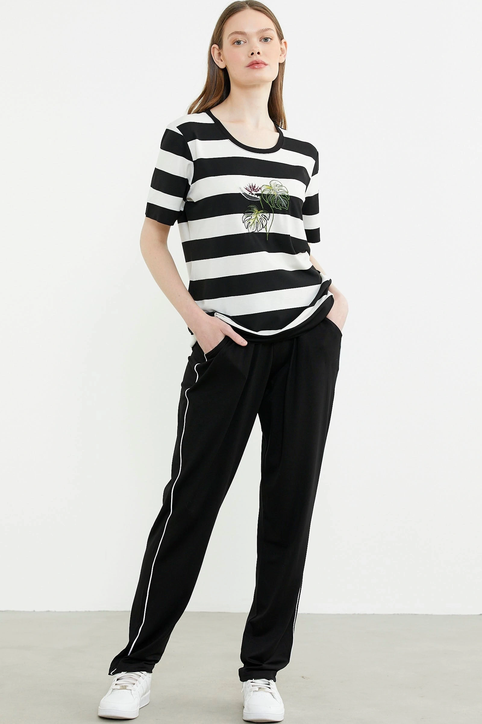 Sementa 76476 Rahat Kalıp Çizgili Pantolon Takım