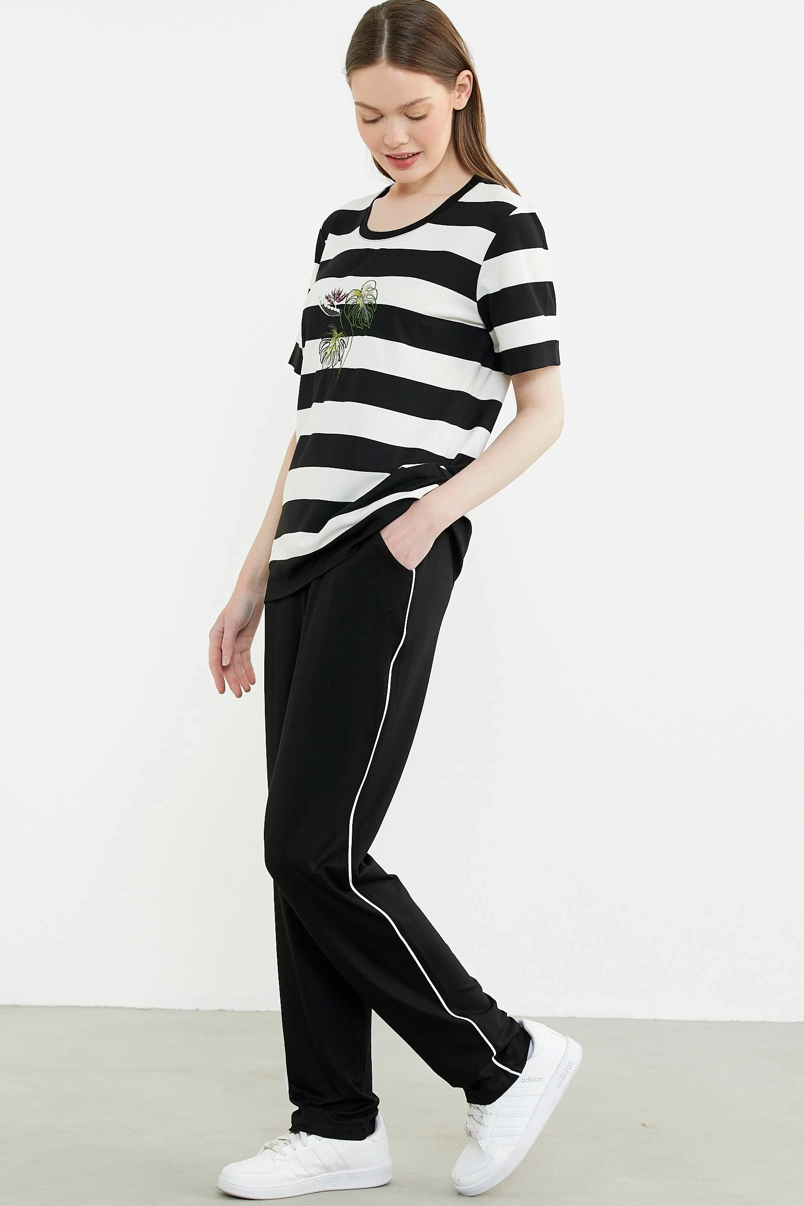 Sementa 76476 Rahat Kalıp Çizgili Pantolon Takım