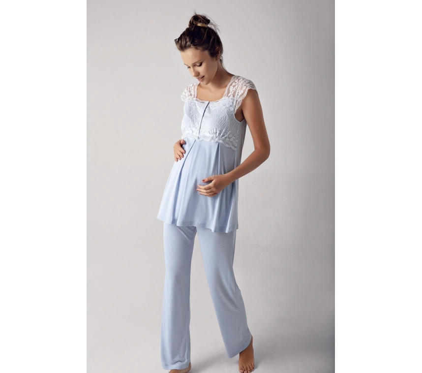 13200 Bayan Kısa Kol Lohusa Pijama Takımı