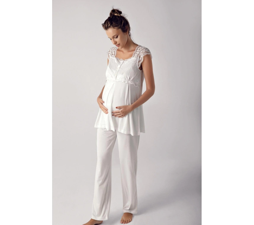 13200 Bayan Kısa Kol Lohusa Pijama Takımı