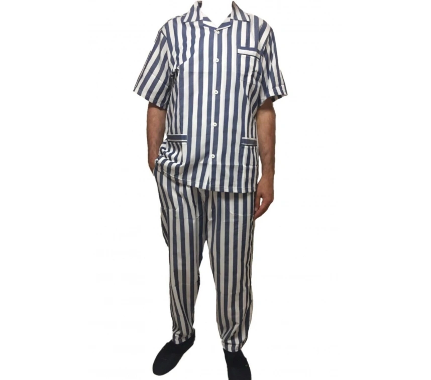 4007 Gaffur Erkek  Kısa Kol Çizgili Pijama Takım