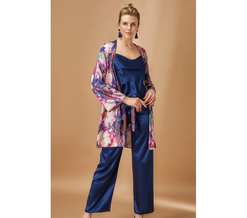 5951 Battal Sabahlıklı Pijama Takım