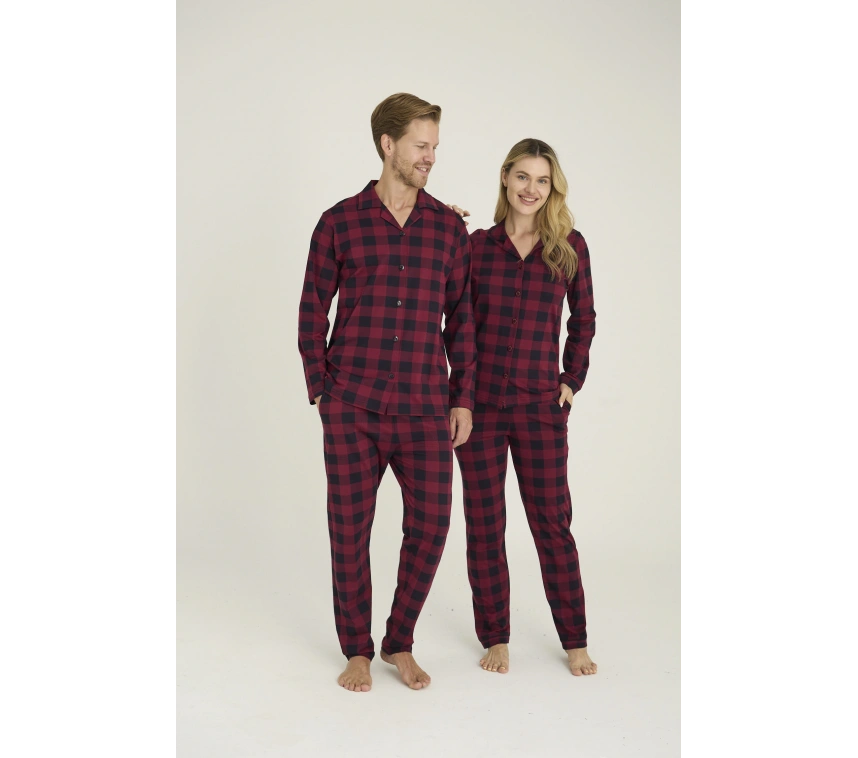 9209 Erkek Apaj Yaka Pijama Takım