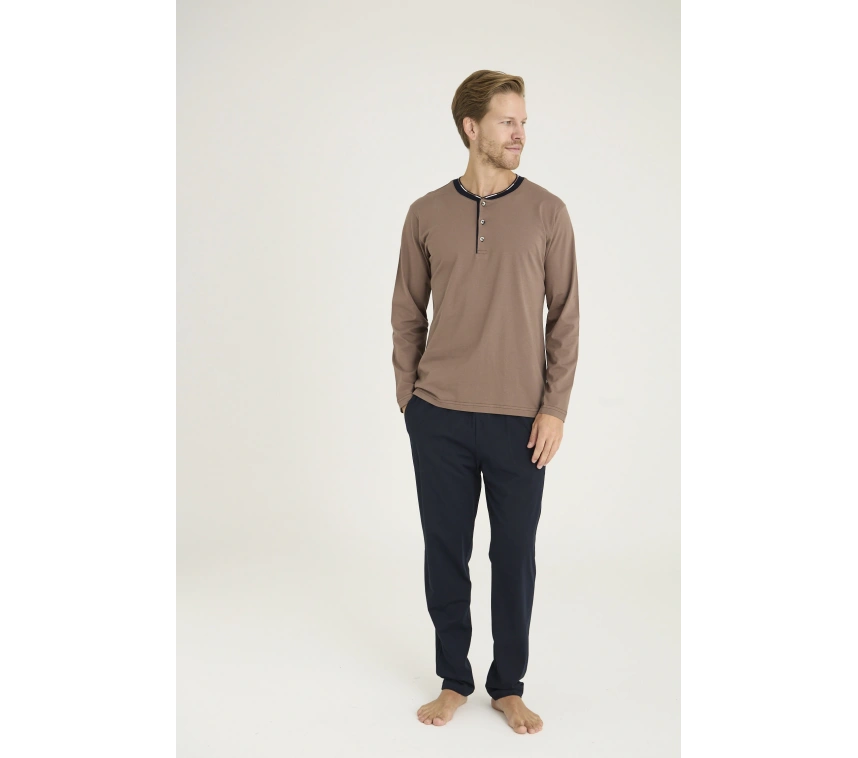 9245 Erkek Midi Yaka Pijama Takım