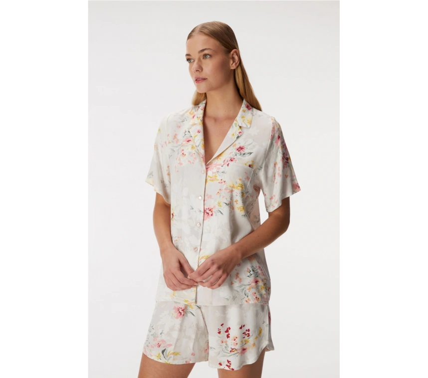 Anıl 11355 Kadın Kısa Kol Gömlek Ve Şort Takım