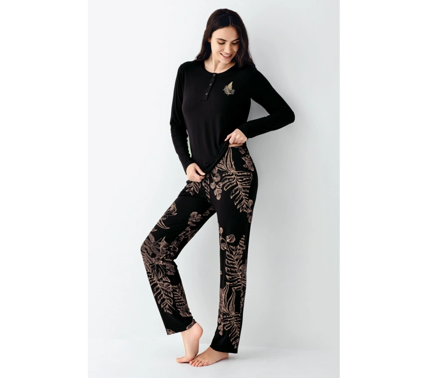 Arnetta 3439-s Kadın Uzun Kol Pijama Takım