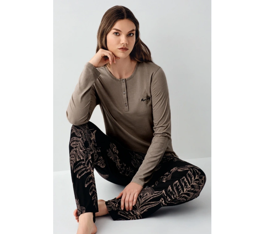 Arnetta 3439-s Kadın Uzun Kol Pijama Takım