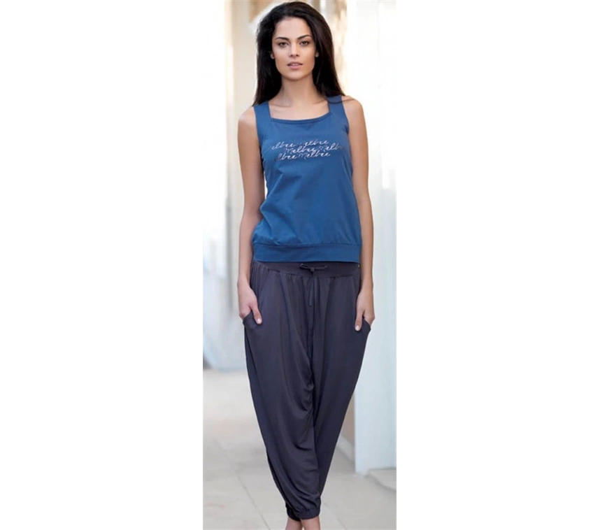 Bayan Yazlık Poly Şalvarlı Pijama 21519