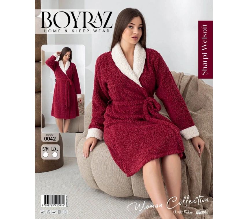 Boyraz 0042 Kadın Sharpi Welsolf Sabahlık