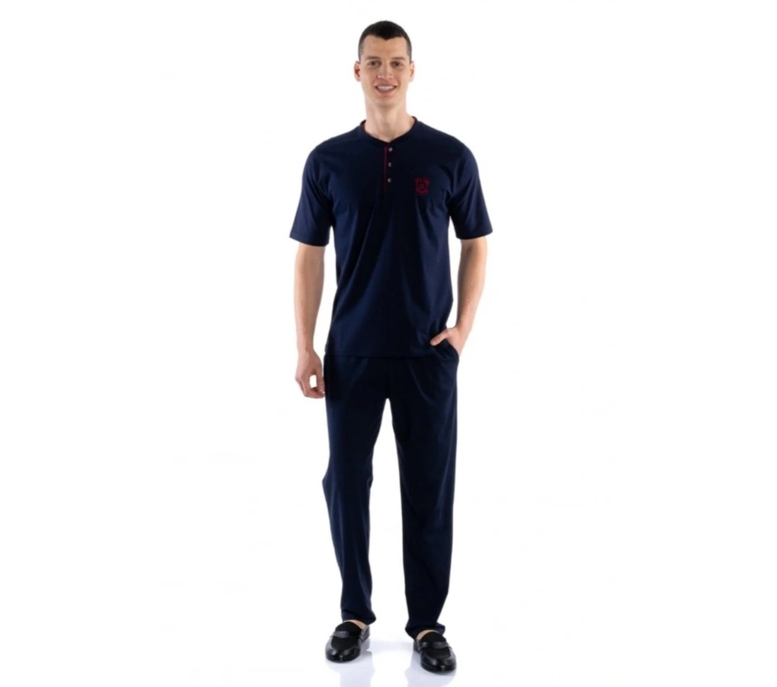 Ds Damat 02000 Kısa Kol 3lü Erkek  Pijama Takımı