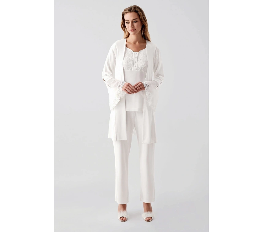 Freshness 322 Kadın Sabahlıklı Pijama Takımı