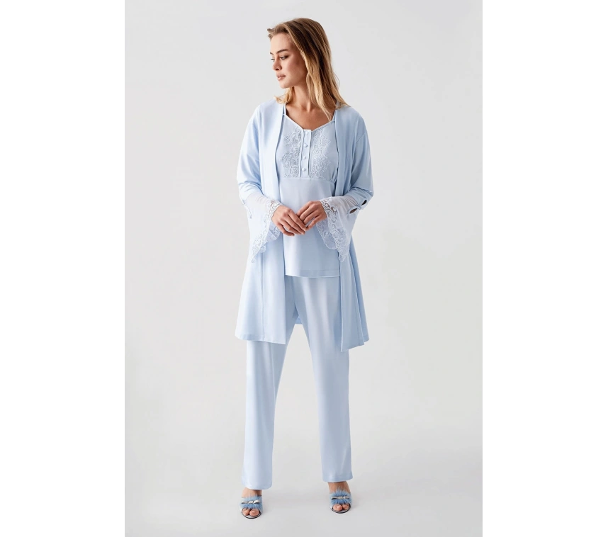 Freshness 322 Kadın Sabahlıklı Pijama Takımı