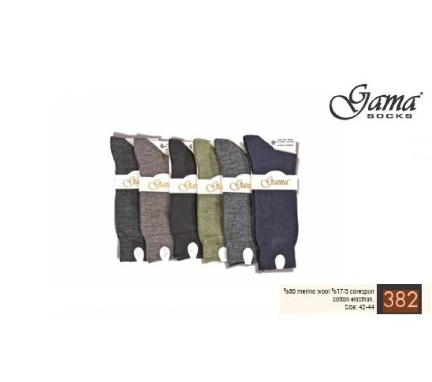 Gama 382 Erkek Merinos Yün Çorap