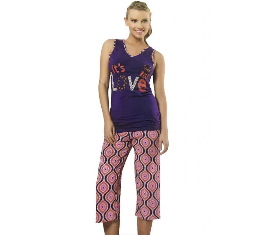 Hmd Kadın Kolsuz Kapri Takım 50010