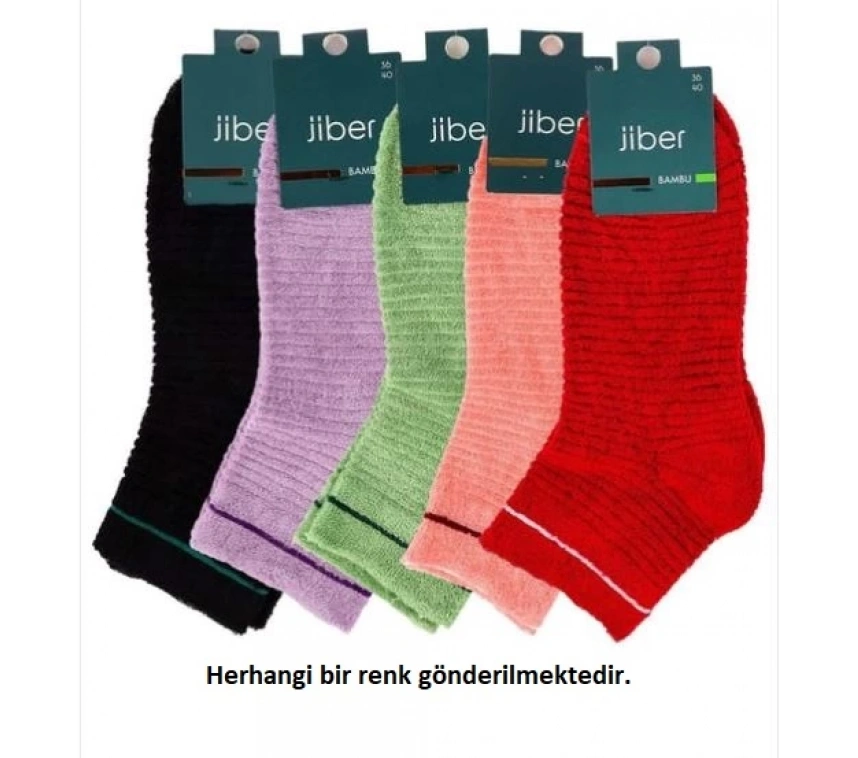Jiber 6950 Bayan Bambu Ters Havlu Patik