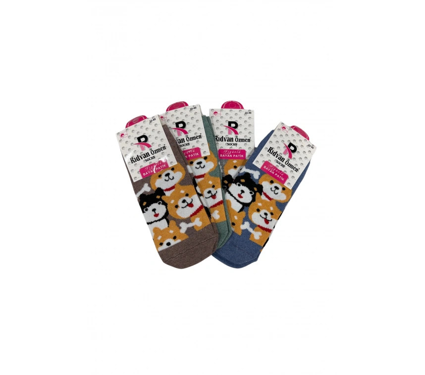 Kadın Figürlü Patik Çorap 4 Adet