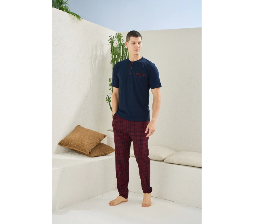 Kocabey 2118 Midi Yaka Pijama Takım