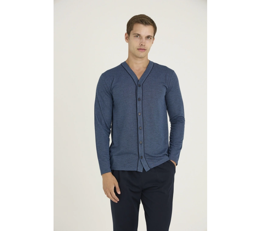 Kocabey 9225 Erkek V.yaka Boydan Düğmeli Pijama Takım