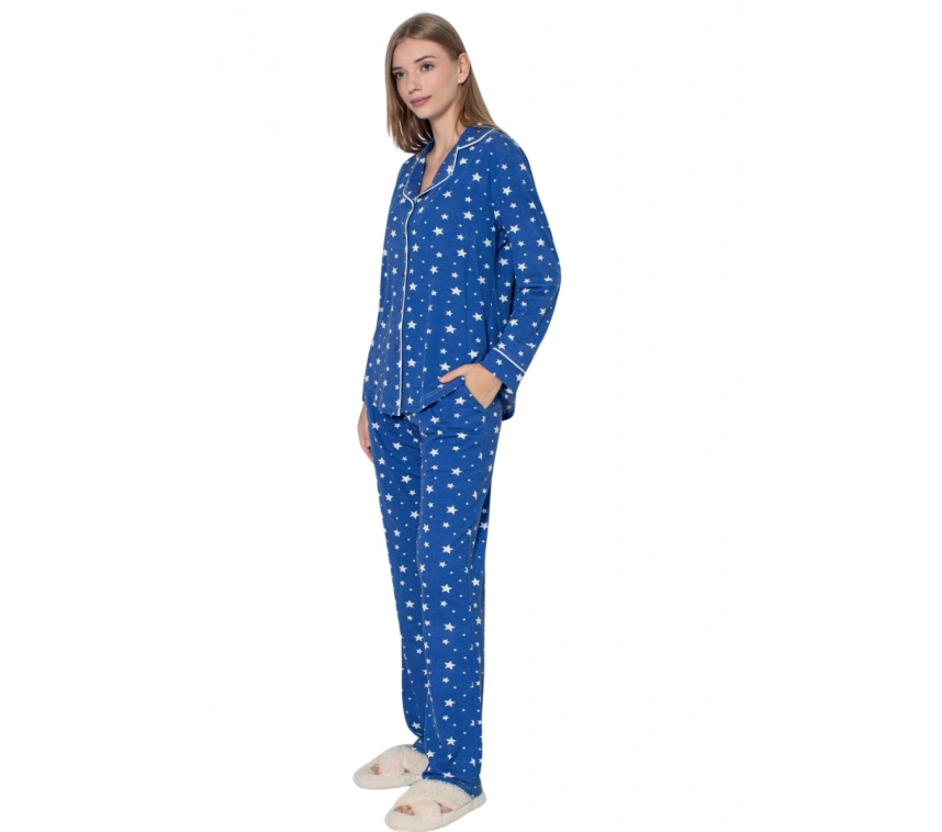 Limissi Desenli Pamuk Viskon Pijama Takımı
