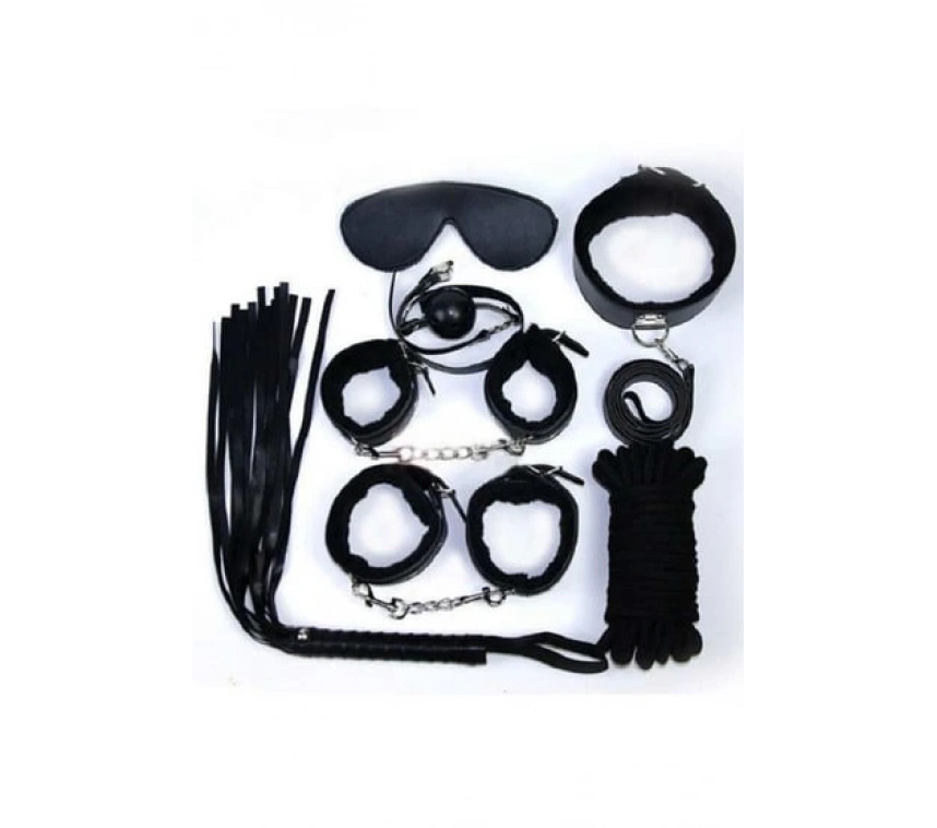 Nıghtlıght 8014 Fantezi 7li Kırbaç Ve Kelepçe Set