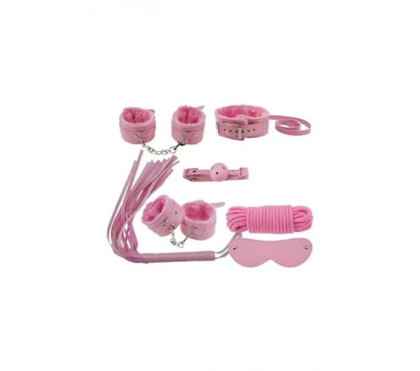 Nıghtlıght 8014 Fantezi 7li Kırbaç Ve Kelepçe Set