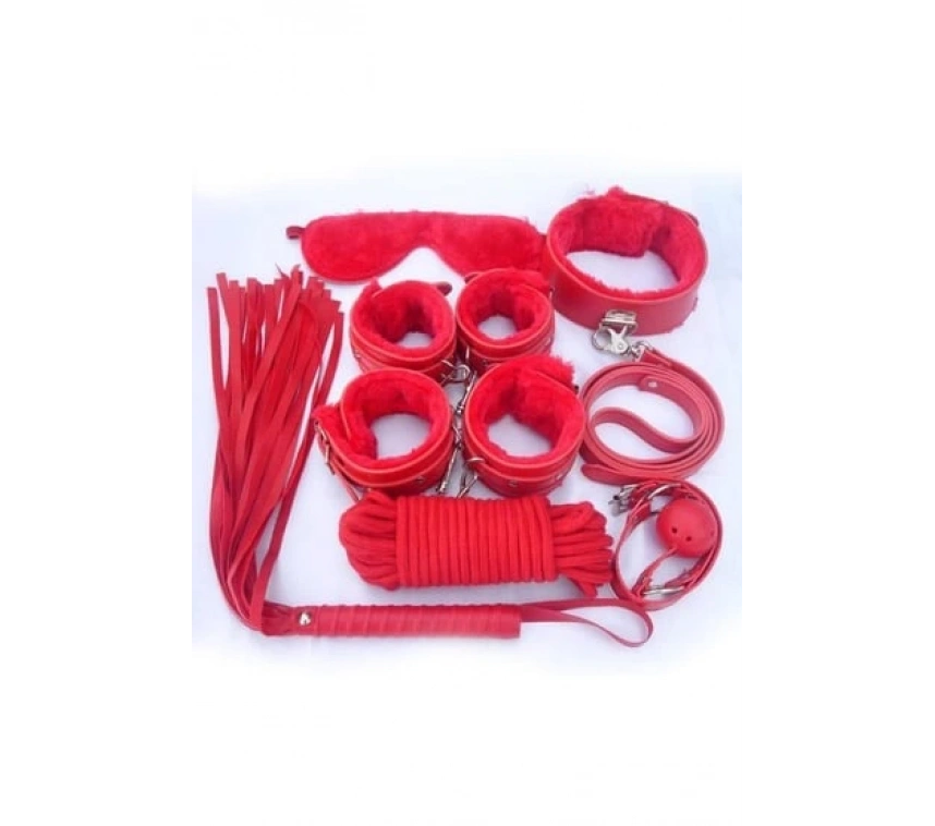 Nıghtlıght 8014 Fantezi 7li Kırbaç Ve Kelepçe Set