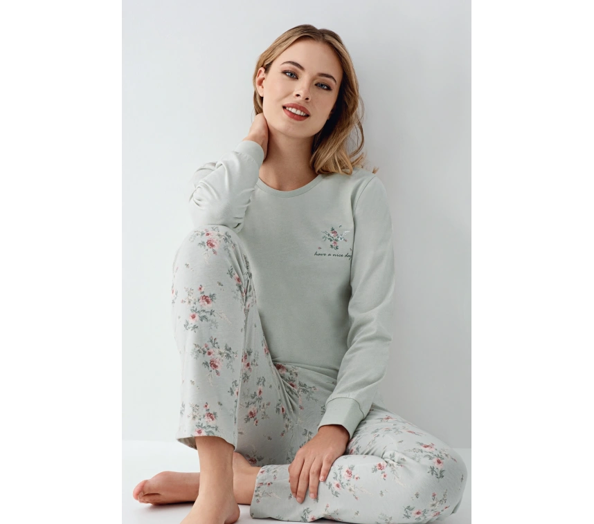 Rolypoly 3703-s Kadın Uzun Kol Pijama Takım