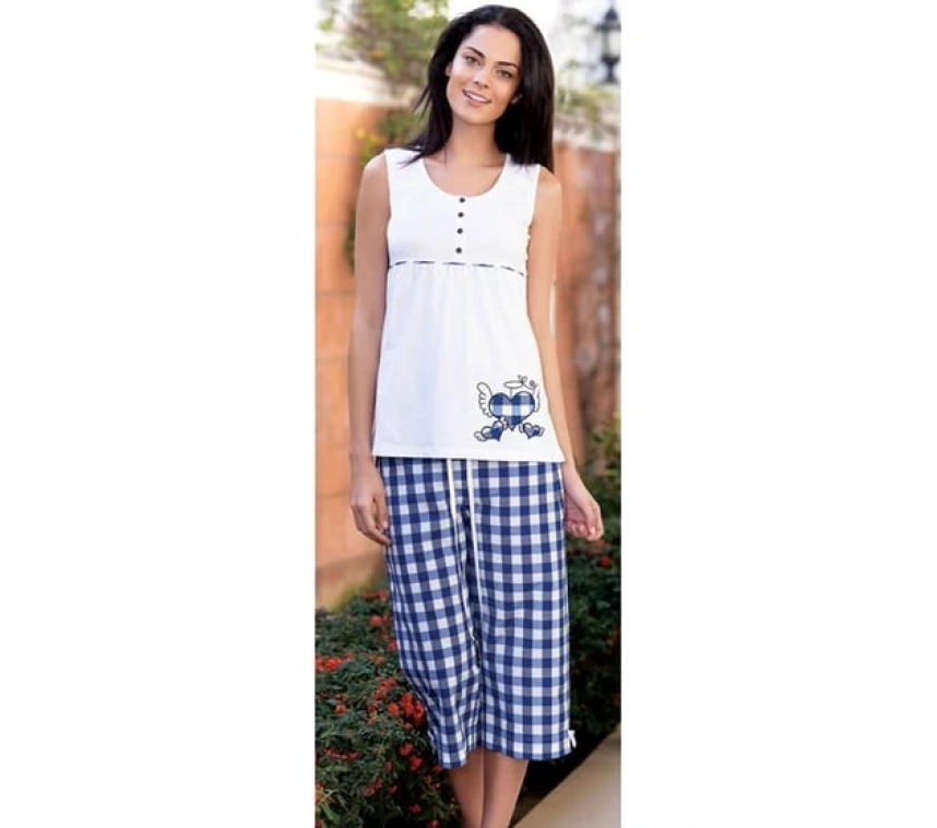 Şahinler Kadın Yazlık Düğmeli Pijama 21522