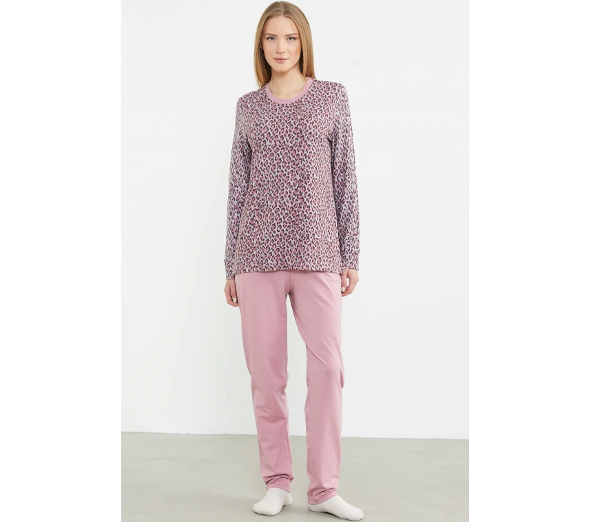 Sementa 76413 Leopar Kombinli Pijama Takımı