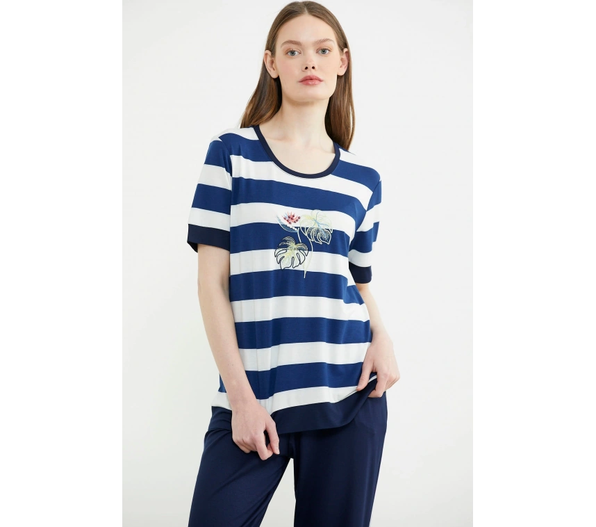 Sementa 76476 Rahat Kalıp Çizgili Pantolon Takım