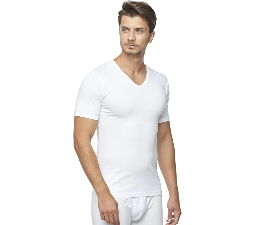 Star 206 Modal Yarım Kol V-yaka T-shirt Atlet