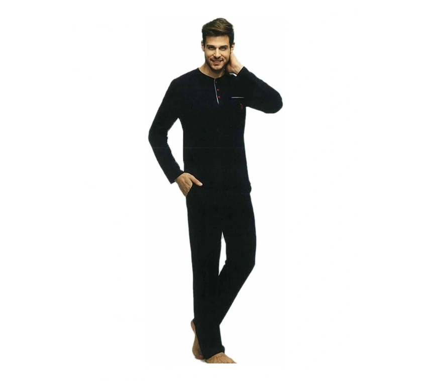 Us Polo 17384 Erkek  Uzun Kol Pijama Takımı