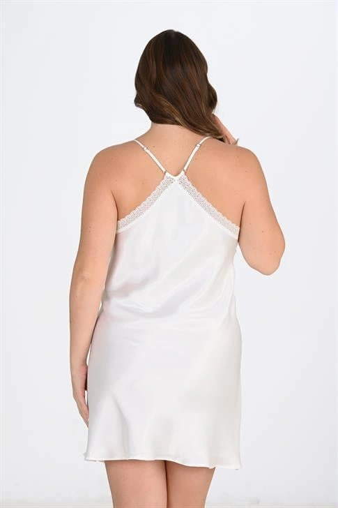 2li Beyaz-pembe Sabahlık Takımı Bigsize 6210