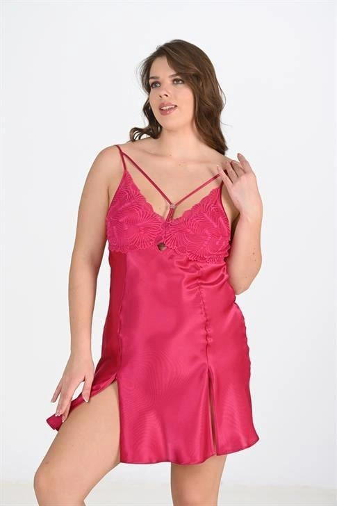 2li Vişne Sabahlık Takımı Bigsize 6212