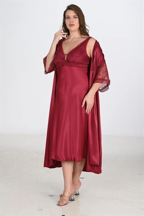 2li Bordo Sabahlık Takımı Bigsize 6229