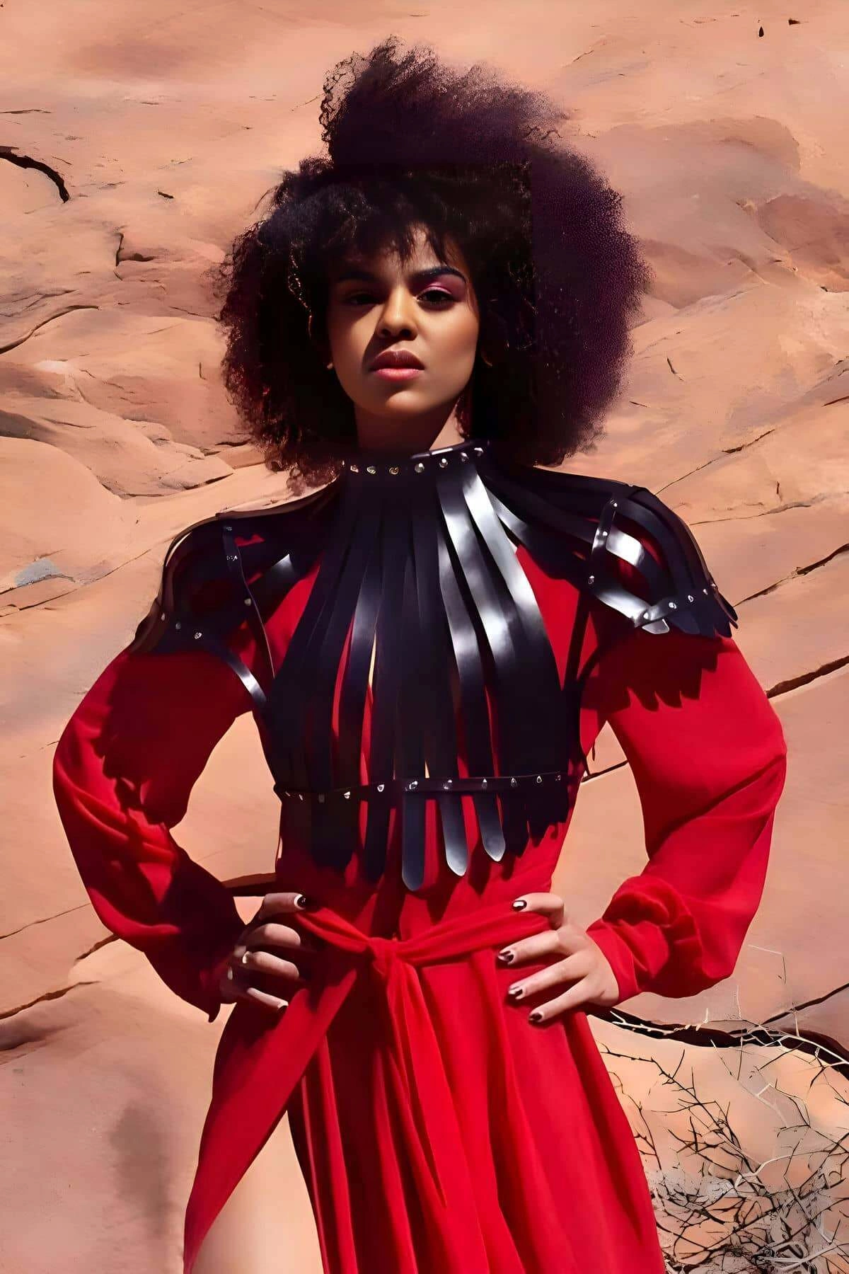 Arkası Açık Deri Crop Büstiyer Harness - Brf1257