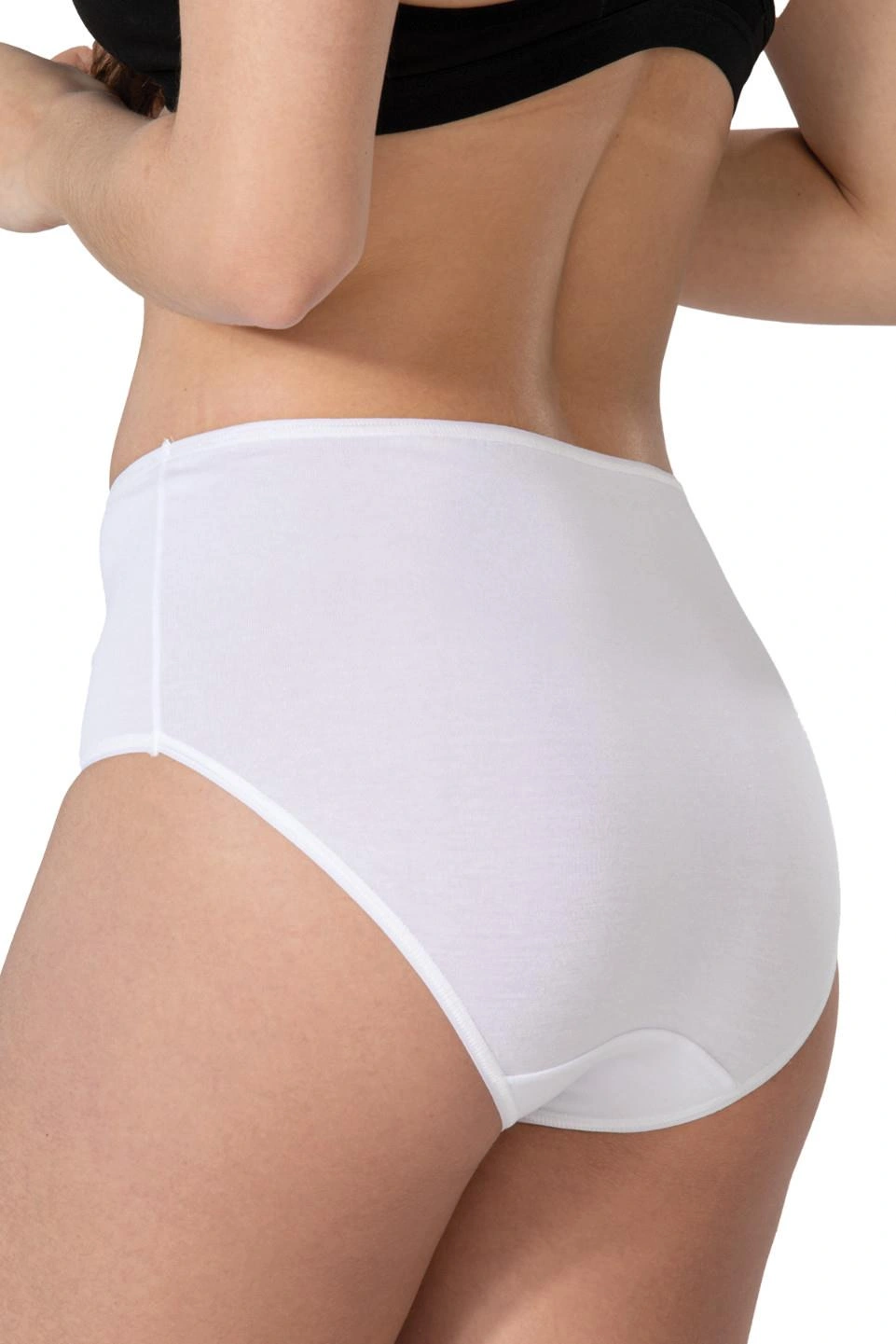 Beyaz Mı Emay 1445 Modal Cotton Yüksekbel Dantelli Külot