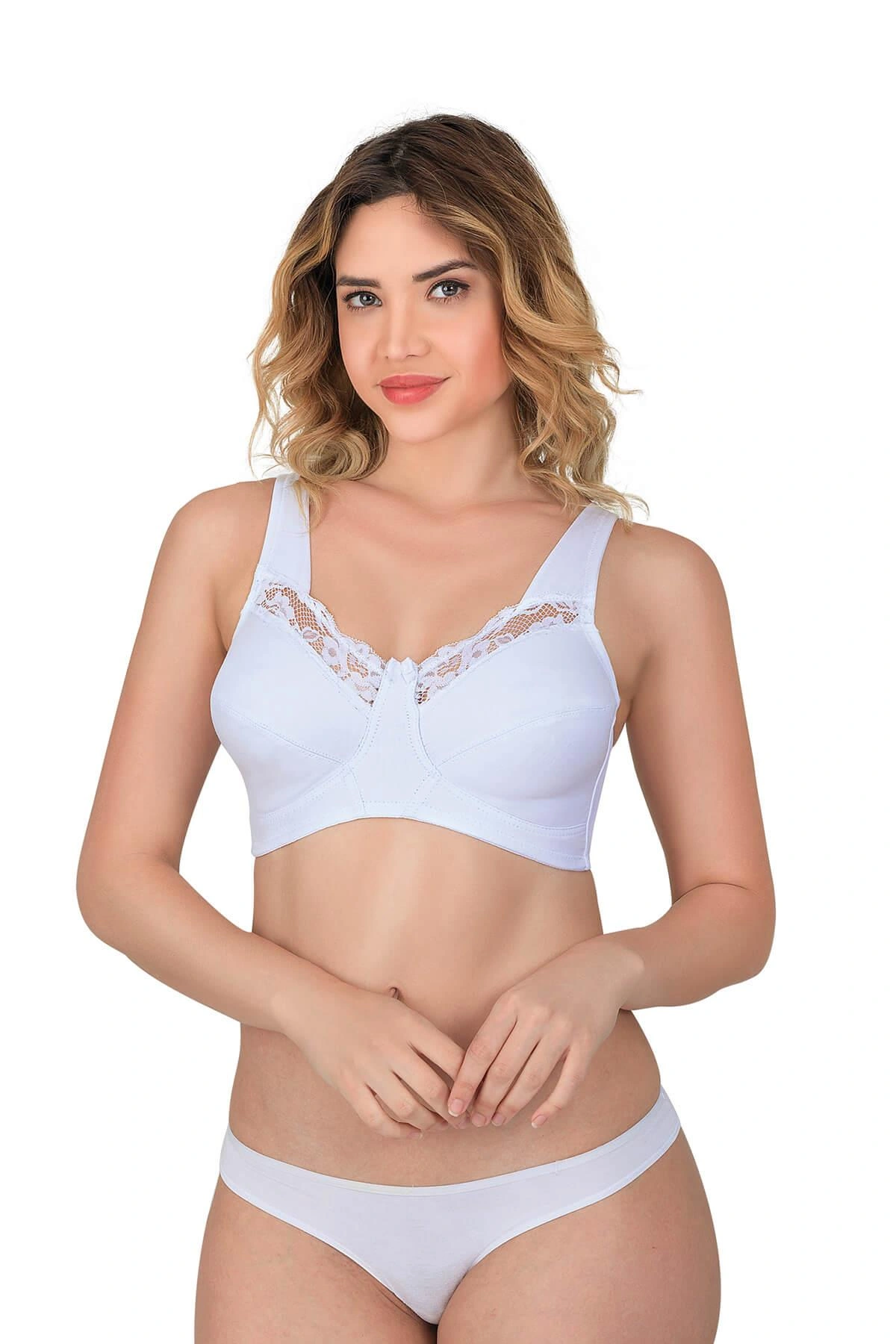 Beyaz Mı Emay 181 C Dantelli Toparlayıcı Cotton Sütyen