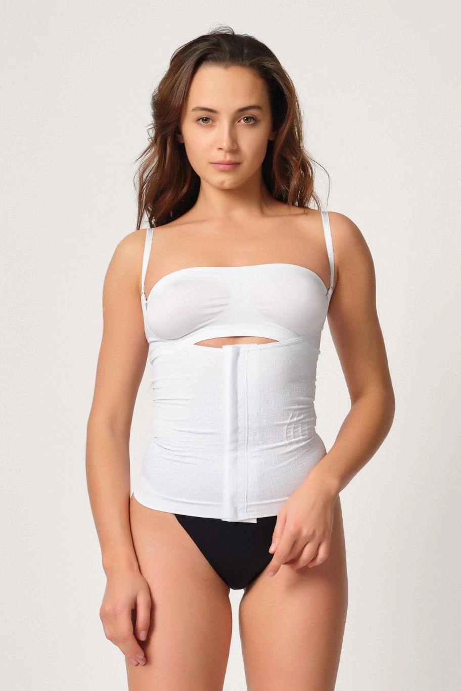 Beyaz Mı Emay 2030 Agraflı Göğsü Açık Atlet Korse