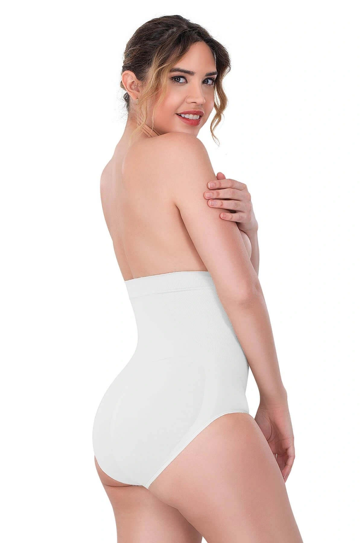 Beyaz Mı Emay 2080 Yüksek Bel Çıtçıtlı Slip Korse