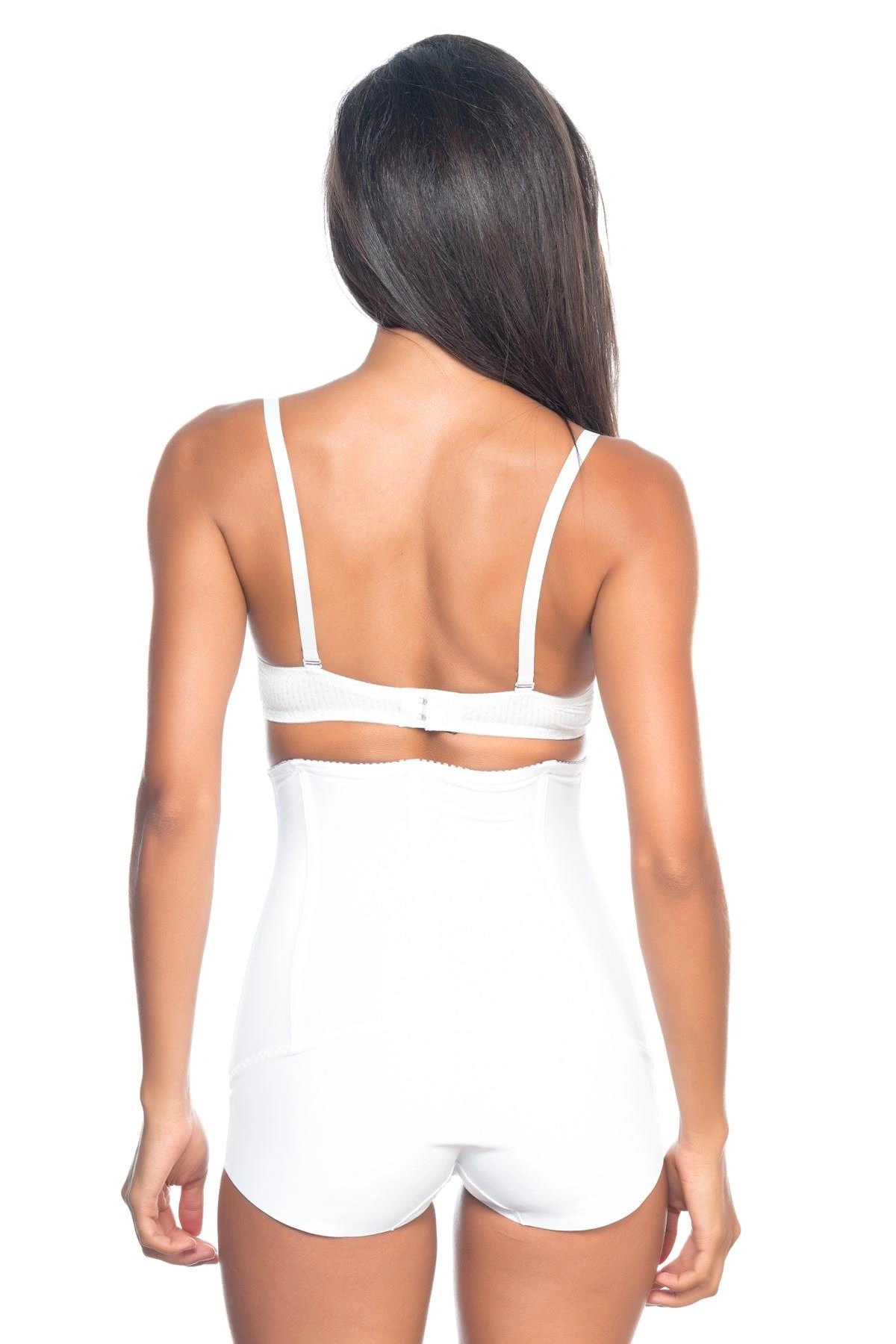 Beyaz Mı Emay 2824 Yüksek Bel Balen Agraflı Slıp Lazer Korse