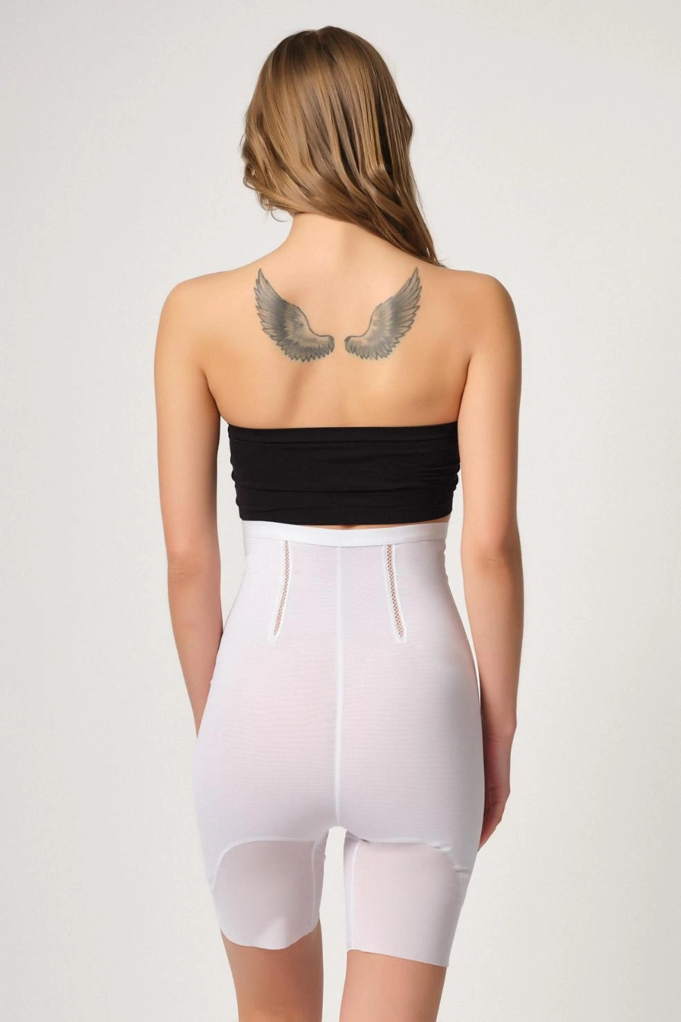 Beyaz Mı Emay 2928 Ön Agraflı Tül Paçalı Lazer Korse