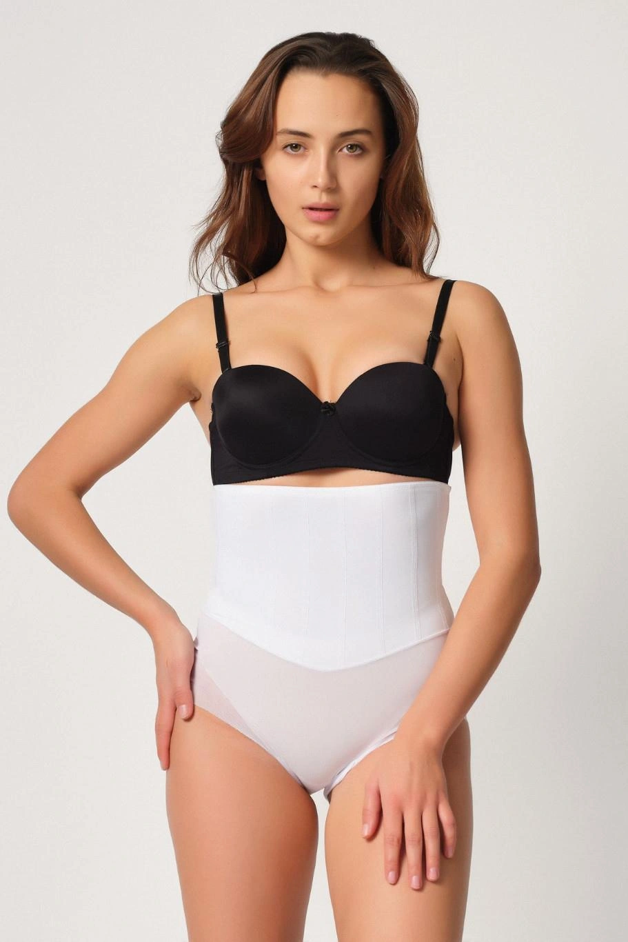 Beyaz Mı Emay 2945 Tül Karyokalı Slip Lazer Korse