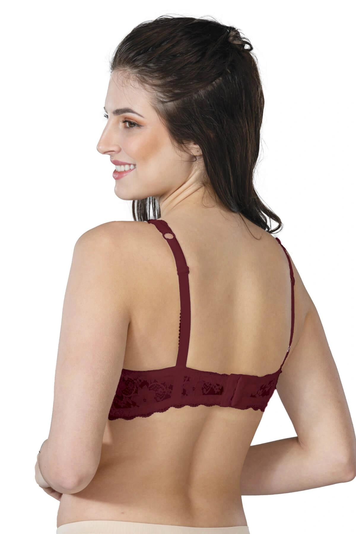 Bordo Mı Emay 188 B Pedli Dantelli Telli Toparlayıcı Sütyen