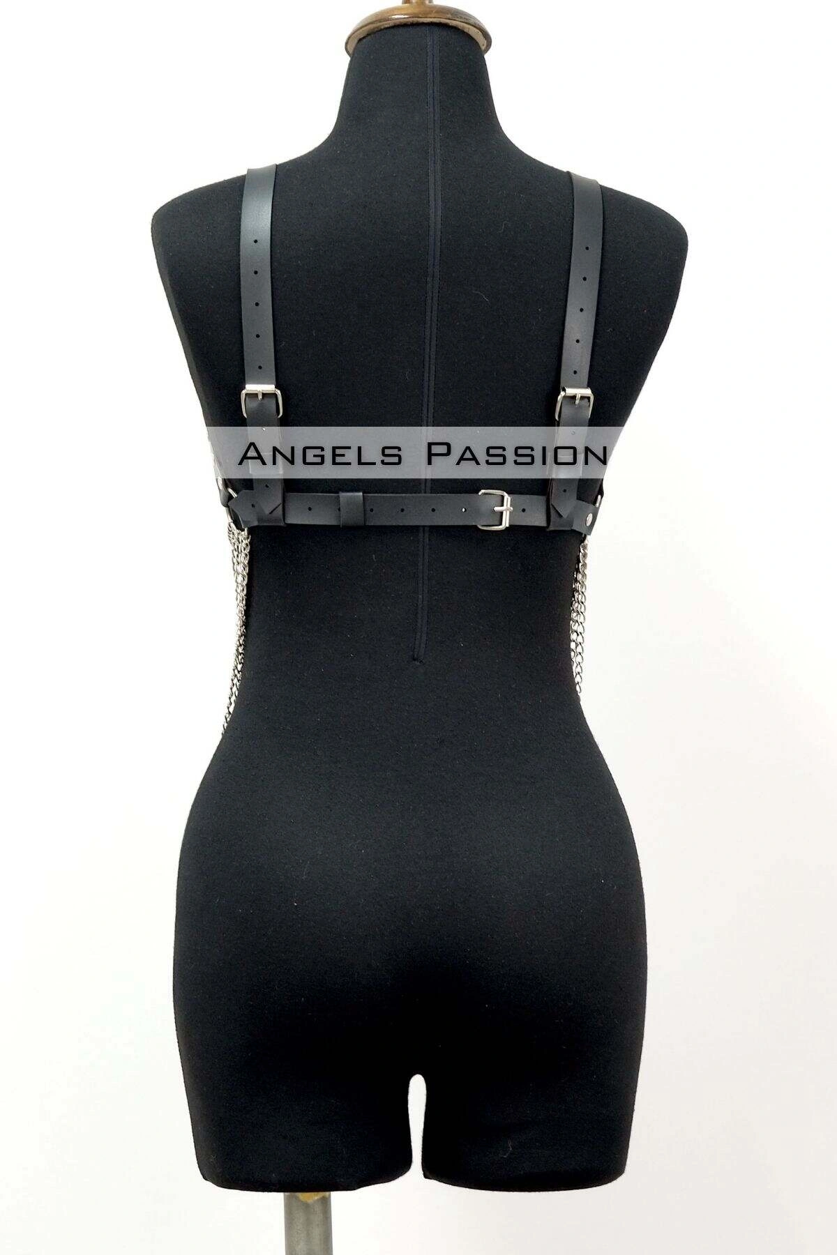 Büyük Beden Zincirli Göğüs Harness - Brf534_s2