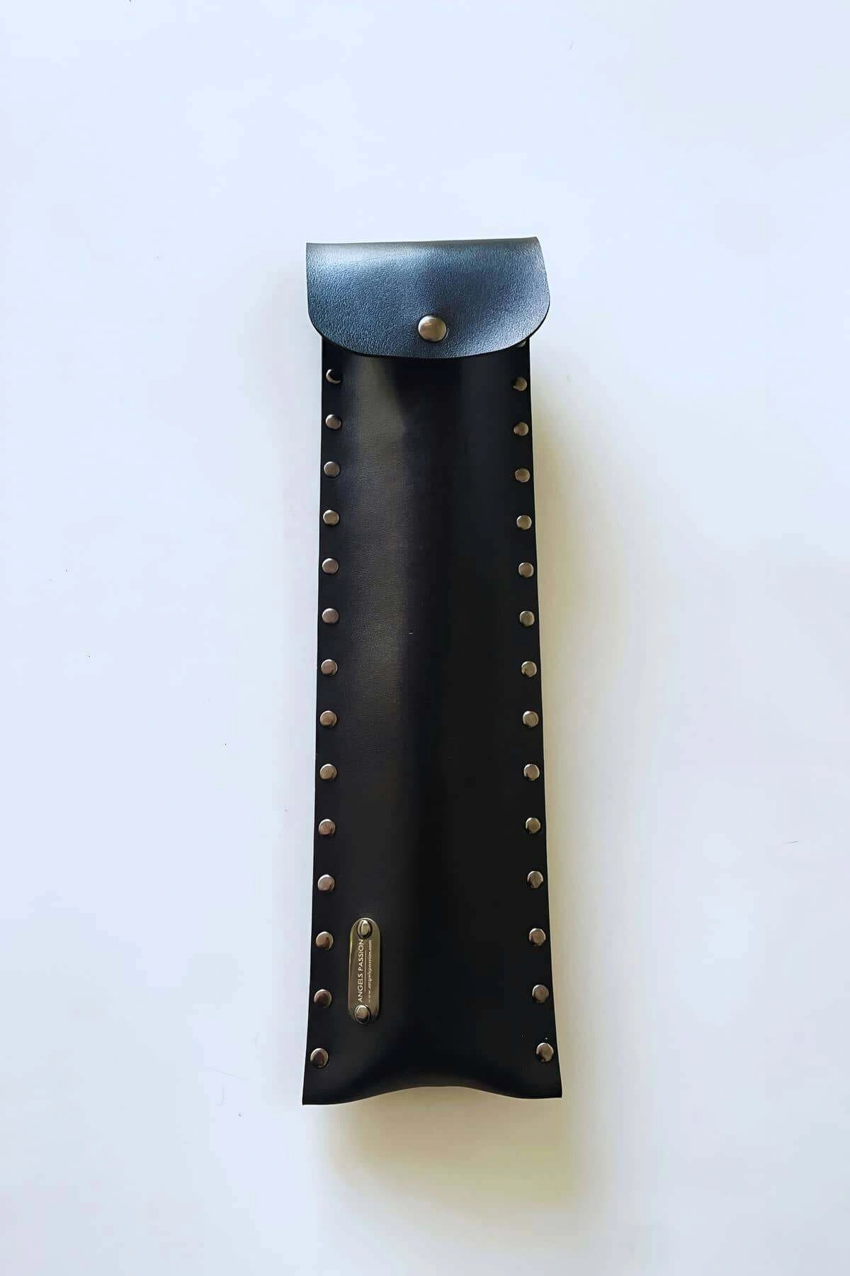 Deri Çantalı Siyah Kırbaç, Şık Deri Kırbaç, Sexy Aksesuar - Brf1287