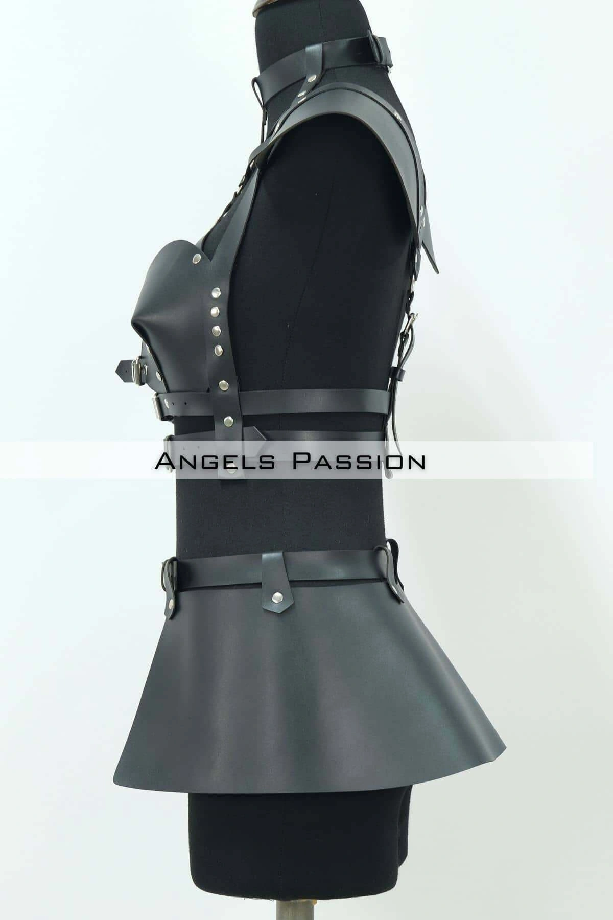 Deri Elbise Harness, Deri Etek Ve Göğüs Elbise - Brf1371